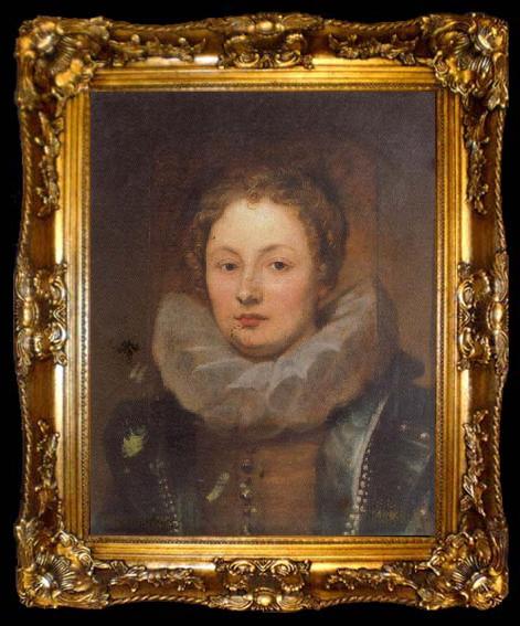 framed  Anthony Van Dyck Portrait of a Noblewoman, ta009-2